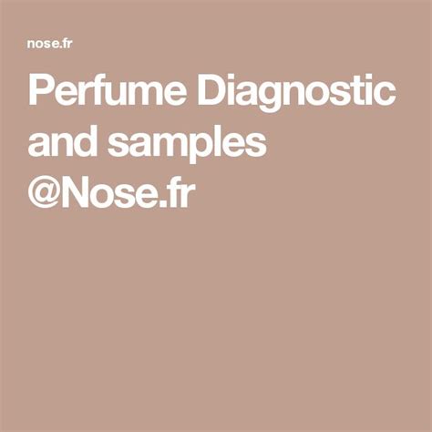 perfume diagnostic